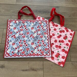 Homegoods TJMaxx Marshalls Viral Berry Prints Shopper Tote Bags Set of 2 NWOT